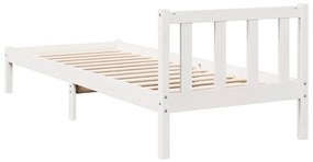 fehér tömör fenyő extra hosszú ágykeret matrac nélkül 90x220 cm