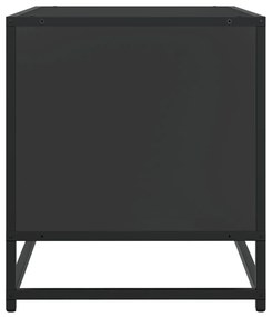 fekete szerelt fa és fém TV-szekrény 91x40x46 cm