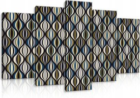 Vászonkép 100x60 Geometriai absztrakt Szemek Cseppek Ritmus Türkiz Szürke Bézs