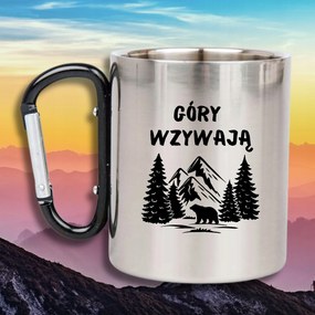 Bögre Acél Fül Karabiner Vicces Ajándék Hegy Hív