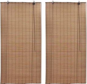 vidaXL 2 db barna bambusz redőny 150 x 220 cm