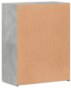 betonszürke szerelt fa irattartó szekrény 60 x 32 x 77,5 cm
