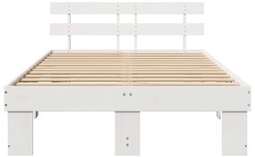 Ágykeret fejtámlával Fehér 140 x 190 cm