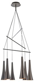 PREZENT 64412 MADERA Többágú Függesztett Lámpa Kávé, Réz LED IP20