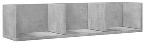 2 db betonszürke szerelt fa faliszekrény 75x18x16,5 cm