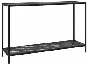 Fekete edzett üveg tálalóasztal 120 x 35 x 75 cm