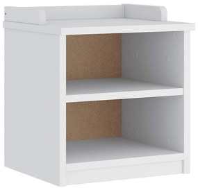 SANDNES fehér tömör fenyőfa előszobapad 45x40x50 cm