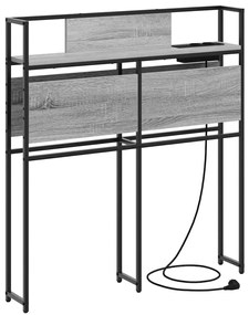 Tároló fejtámla polcokkal Szürke sonoma 100 cm Faanyag