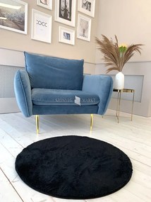 Royal Shaggy kerek Szőnyeg 252 Black (Fekete) 67x67