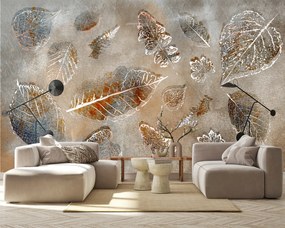 Gario Fotótapéta Őszi vintage levelek Anyag: Vlies, Méret: 300 x 210 cm
