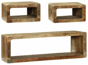 TV szekrény szett 3 pcs Barna 100 x 30 x 32 cm Tömör mangófa