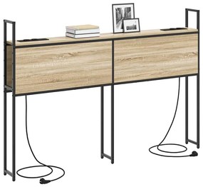 Tárolós Fejtámla Töltő Állomással sonoma tölgy 140 cm Faanyag