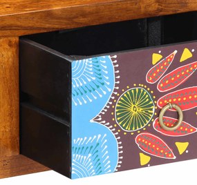 tömör akácfa többszínű TV-szekrény 100x30x22
