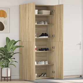 Cipőtartó Sonoma tölgy 80x35,5x180 cm Műgyanta