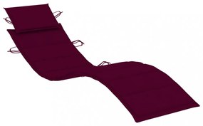 bordó oxford szövet napozóágy párna 186 x 58 x 3 cm