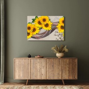 Kép - Ragyogó napraforgó virágok (90x60 cm)