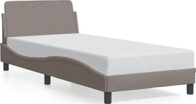 vidaXL tópszínű szövet ágykeret fejtámlával Dover 80 x 200 cm