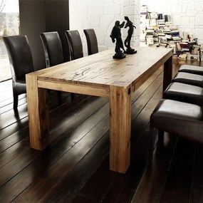 LEEDS Tömör Bassano Tölgyfa Étkezőasztal 300x120cm