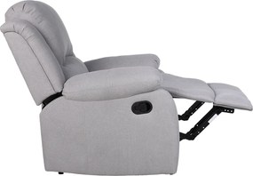 Pihentető fekvőszék, világos szürke szövet, ASKOY NEW