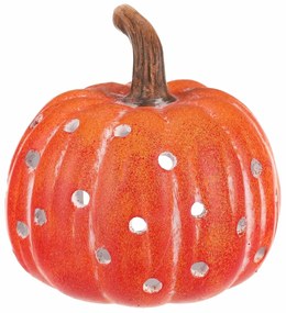 Tök gyertyatartó, lyukas, narancssárga, kerámia, átmérő: 14 cm