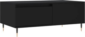 vidaXL fekete szerelt fa dohányzóasztal 90x50x36,5 cm