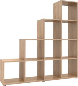 könyvespolc piramis, artisan tölgy, laminált DTD, NORAH
