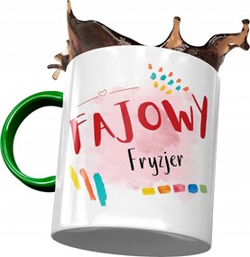 Zöld Bögre Fodrásznak Cool Fodrász Nyomtatott Fotóval