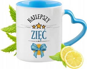 Vőnek Kék Bögre Szív Alakú Füllel Kávé Ajándék