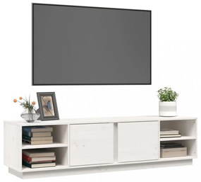 fehér tömör fenyőfa TV-szekrény 156 x 40 x 40 cm