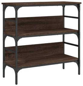 barna tölgyszínű szerelt fa tálalóasztal 75x32x75 cm