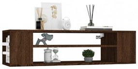 barna tölgyszínű szerelt fa függő TV-szekrény 100x30x26,5 cm