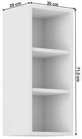 Felső konyhai polc Lesana 1 (fehér) 30 G-72 OTW. 1063931