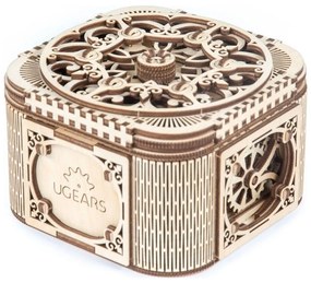 Ugears - 3D fa mechanikus puzzle Ékszerdoboz