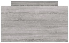 szürke sonoma színű ágykeret fej- és lábtámlával 90 x 190 cm