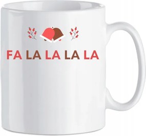 Karácsonyi Bögre nyomott mintás Fa La La Kerámia 330 ml