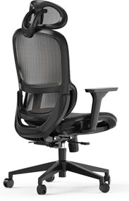 Ergonomikus irodai forgószék Neyo deréktámasz, fejtámla, háló, fekete