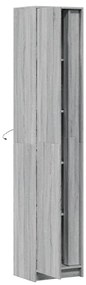 szürke sonoma szerelt fa LED-es magasszekrény 41,5x32,5x200 cm