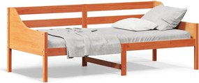 vidaXL viaszbarna tömör fenyőfa kanapéágy matrac nélkül 80 x 200 cm