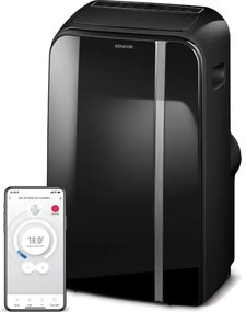 Sencor - Intelligens mobil klíma 3in1 1450W/230V 12000 BTU Wi-Fi fekete + távirányító