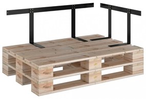 fekete vas raklapkanapé-háttámla 110 cm