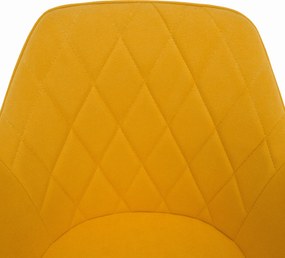 Irodai szék, szövet sárga/fehér, SANTY