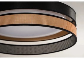 Duolla-LED Mennyezeti lámpa ROLLER DUO SHINY LED/24W/230V átm. 45 cm fekete/réz