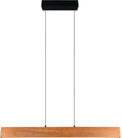 Natúr színű LED függőlámpa fa búrával Edgewood – Trio