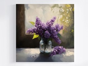 Poszter Virágok Lila Nélkül Lila Csokor Dekoráció 80x80