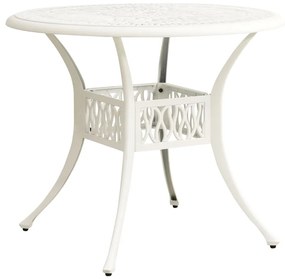 vidaXL fehér öntött alumínium kerti asztal 90 x 90 x 74 cm
