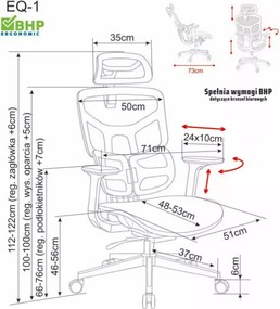 EQ-1 forgószék szürke/króm