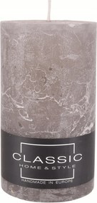 Elegáns dekoratív gyertya Rustic oszlop 70/120 bézs-szürke