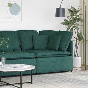 sötétzöld moduláris kanapé sarokmodul párnákkal 100 cm