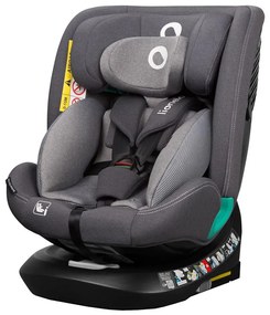 Lionelo - Forgatható autósülés bázissal BASTIAAN ONE i-Size 40-150 cm Szürke kő