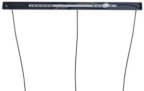 Design függőlámpa fekete téglalap alakú 3-lámpás - Indu